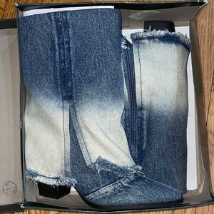 NEW Wild Fable Calista Boots-Denim Ombre Boots sz 10